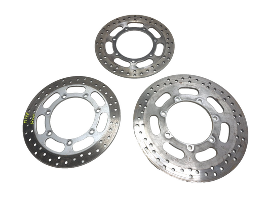 2001 Kawasaki Vulcan 1500 Vn1500 Classic Brake Disc Rotor Front & Rear 3 Pcs OEM