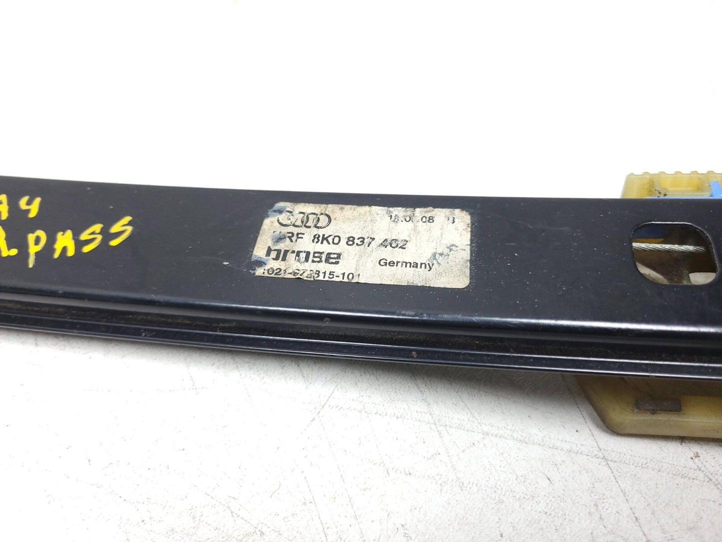 09 - 16 Audi A4 S4 Sedan Front Window Regulator & Motor Passenger Side Right OEM