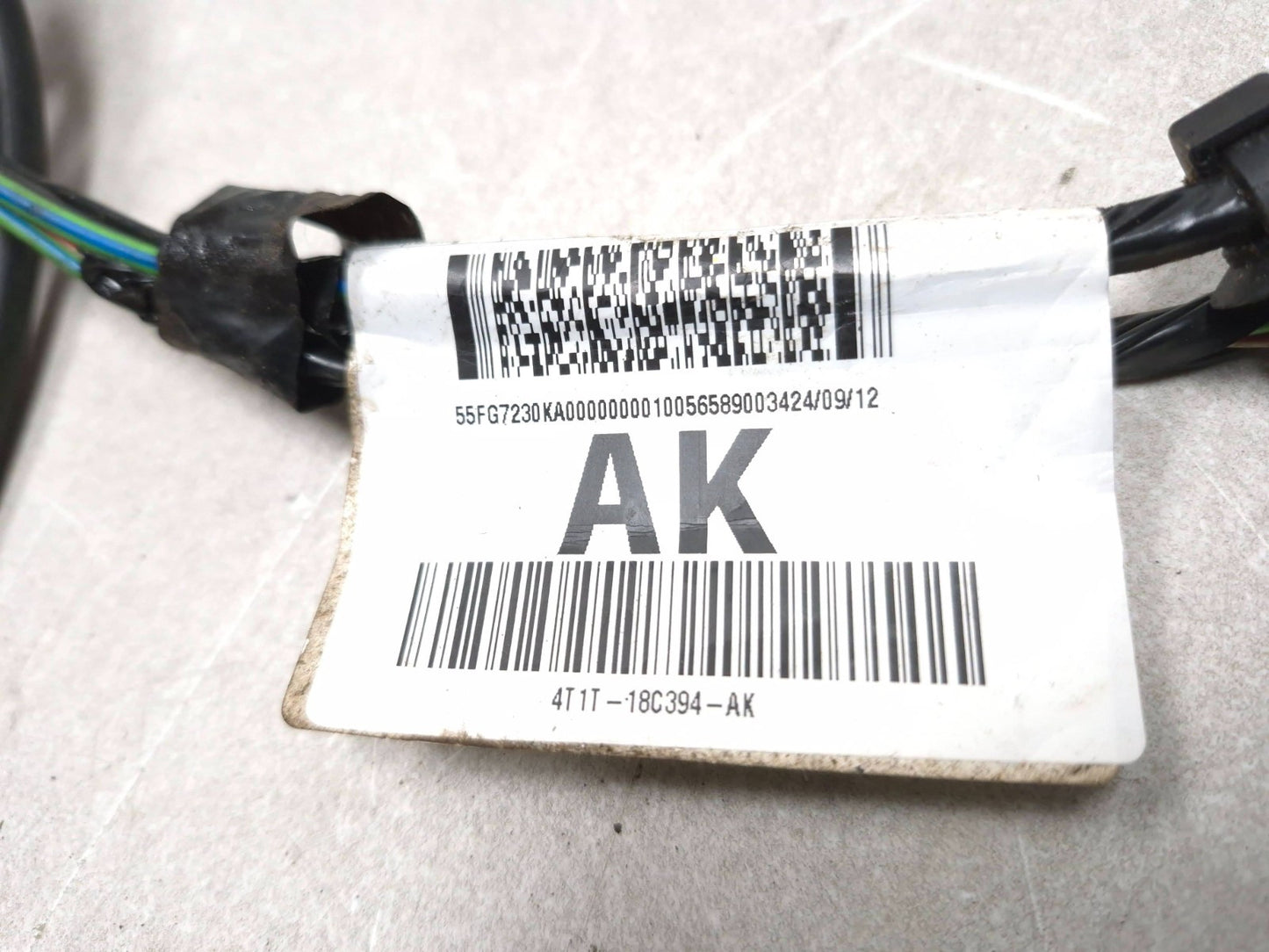 2013 Ford Transit Connect Rear Back Door Wire Harness Passenger Side Right  OEM