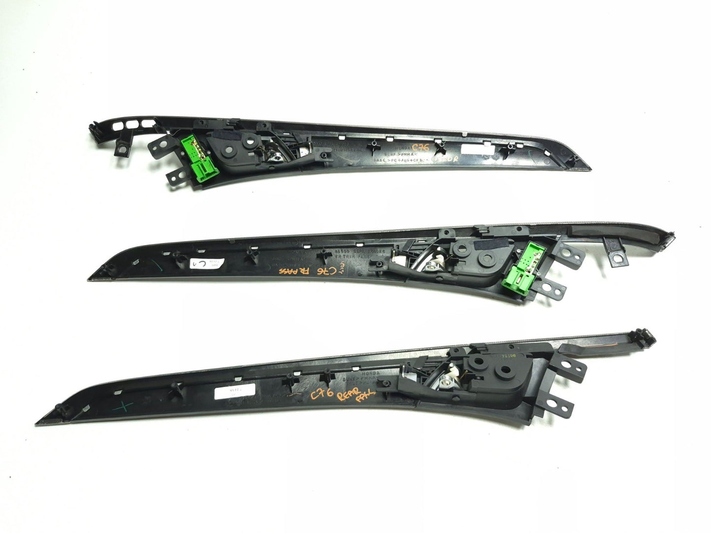 2008 Acura Tl Type-s Interior Door Handle W/ Molding Trim 3pcs OEM