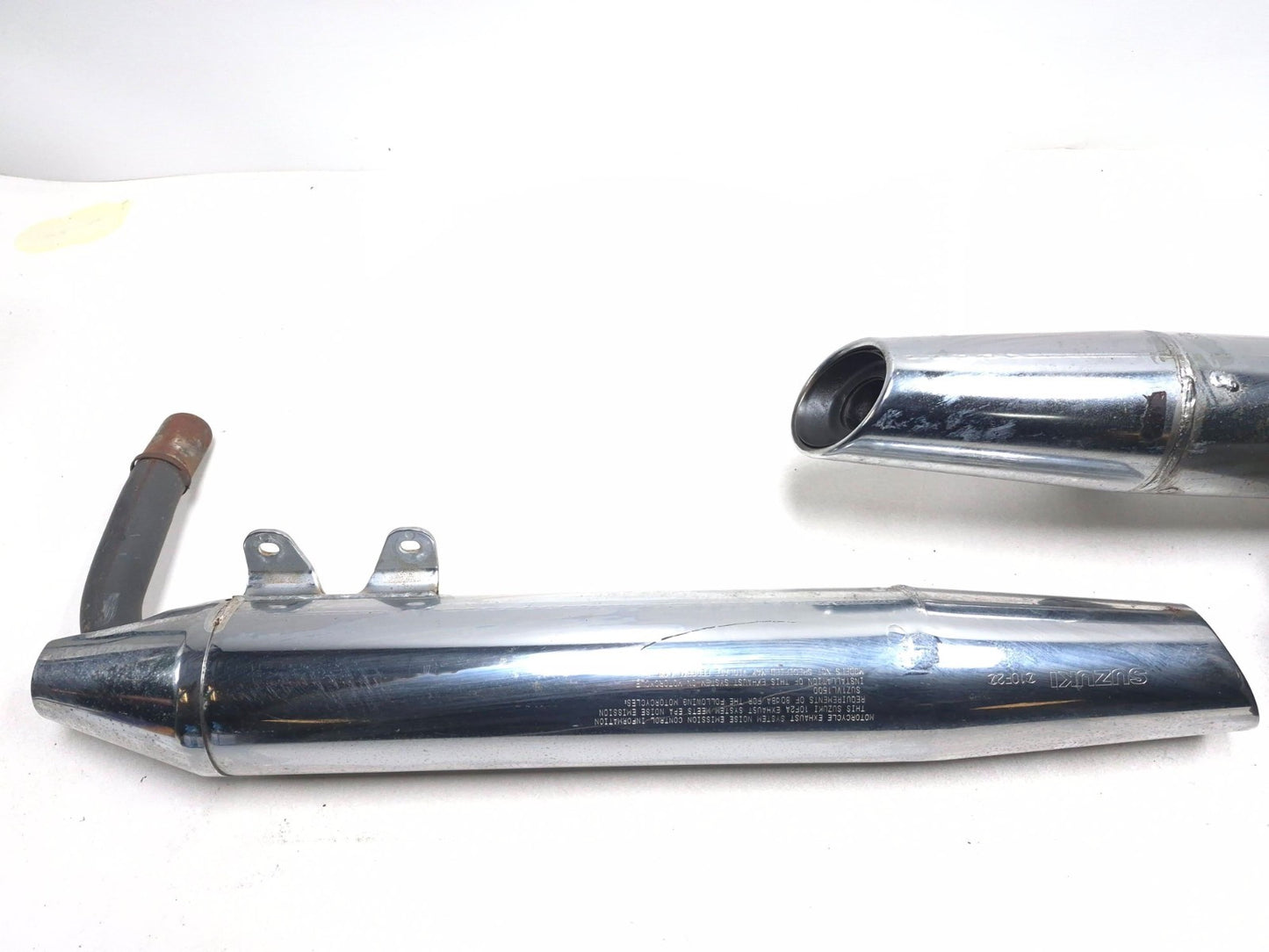 1999 Suzuki Intruder 1500 Right Lower Muffler & Left Upper Muffler Pair OEM