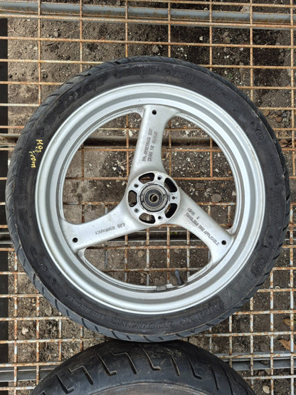 1993 Suzuki Gsx600fp Katana Front & Rear Wheel W/ Tire Pair R 17 OEM