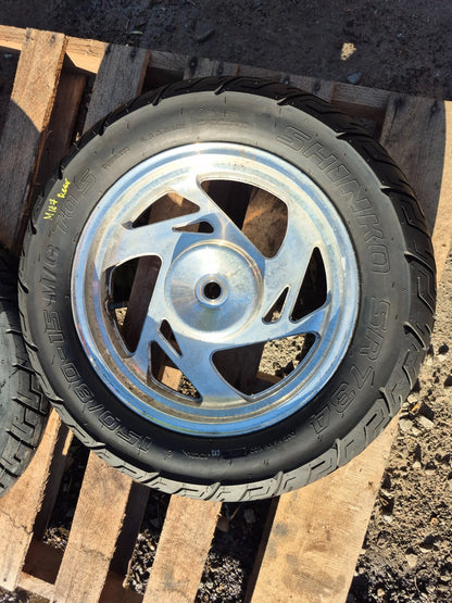 2007 Cf Moto V5 Qlink Legacy 250 Wheel Rim & Tire Front & Rear *straight* OEM