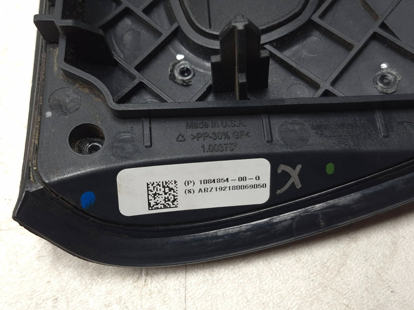 2019 Tesla Model 3 Rear Left Charge Port Door Cover Reflector OEM