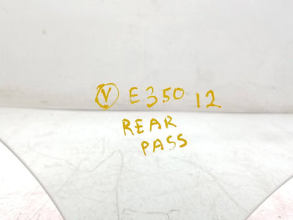 10-16 Mercedes W212 E350 E500 Door Window Glass Rear Passenger Side Right OEM
