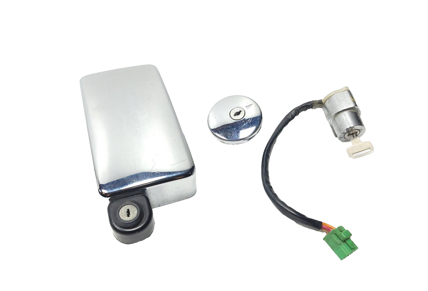 2001 Suzuki Sawage Ls650p Ignition Lock Set & Fuel Cap & Tool Cover 3 Pcs OEM