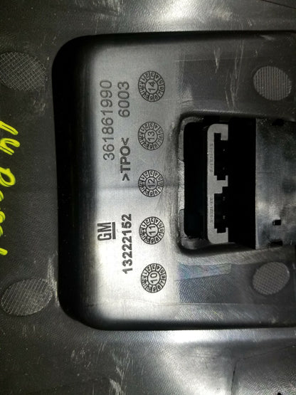 2014 Buick Regal Center Console Rear Trim Panel With Air Vent OEM