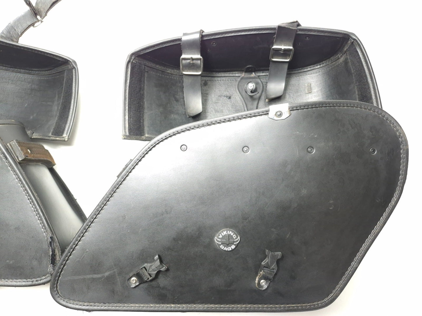 Viking Bags Leather Saddlebags Harley Dyna Fat Bob Fxdf 2008-2017 Hard Mount OEM