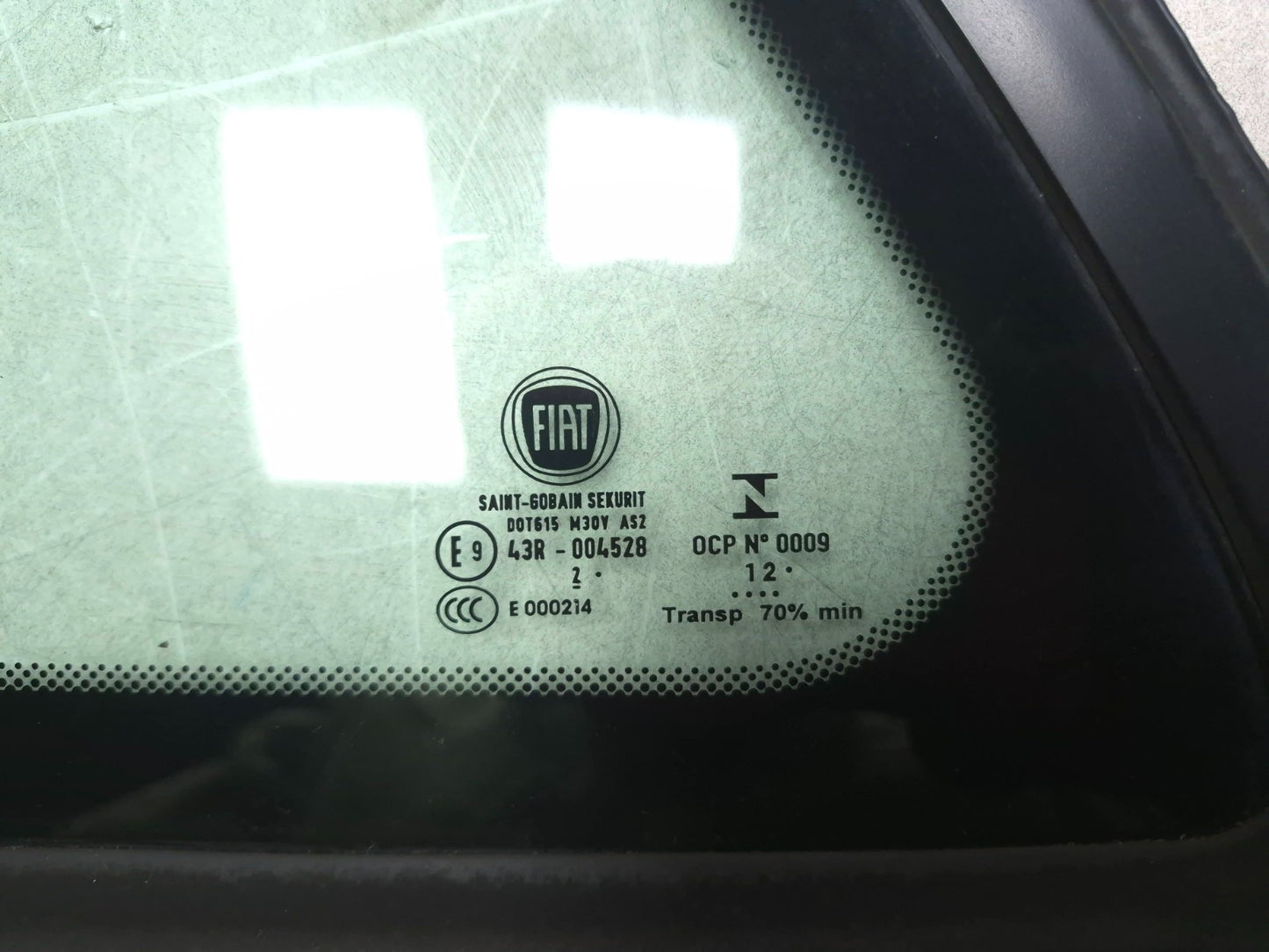 2013 Fiat 500 Turbo Driver Side Quarter Window OEM