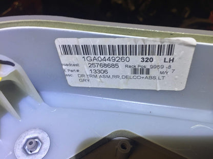 2007 Cadillac CTS Rear Passenger Door Panel OEM