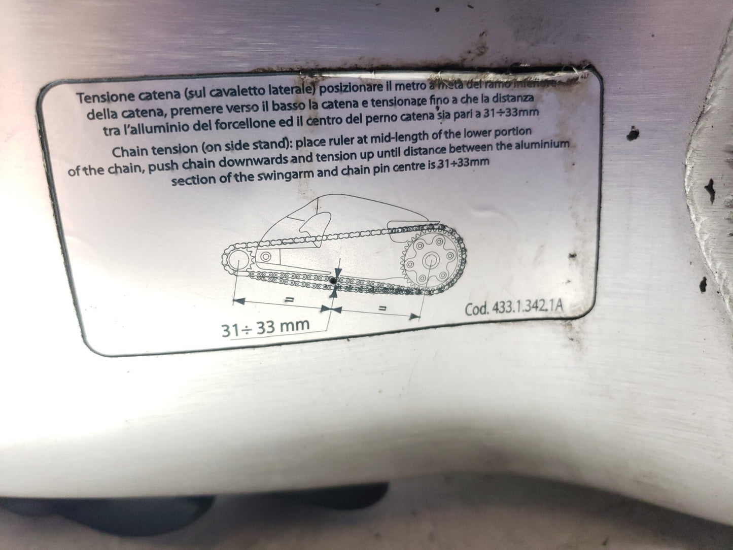 2008 - 2010 Ducati 848 Rear Swing Arm Frame 37531421c OEM