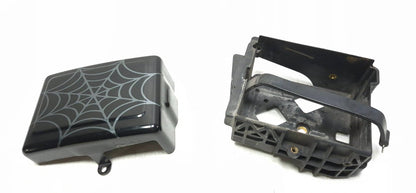 08-17 Harley Dyna Street Bob Fxdb Battery Box Holder & Custom Spider Web Cover