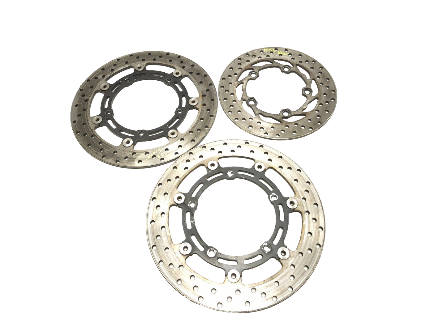 2004 Yamaha Fz6 S Brake Rotor Disc Rear & Front 3 Pcs OEM