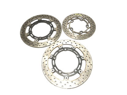 2004 Yamaha Fz6 S Brake Rotor Disc Rear & Front 3 Pcs OEM