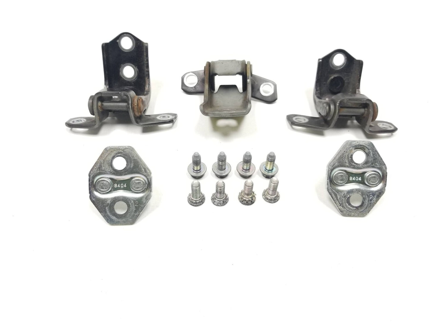 2009 Mazda Cx-7 Passenger Side Door Hinge & Striker 6pcs W/ Bolt 8pcs OEM