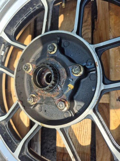 1985 Honda Shadow Vt500c Wheel Rim W/ Tire Front & Rear *straight* OEM