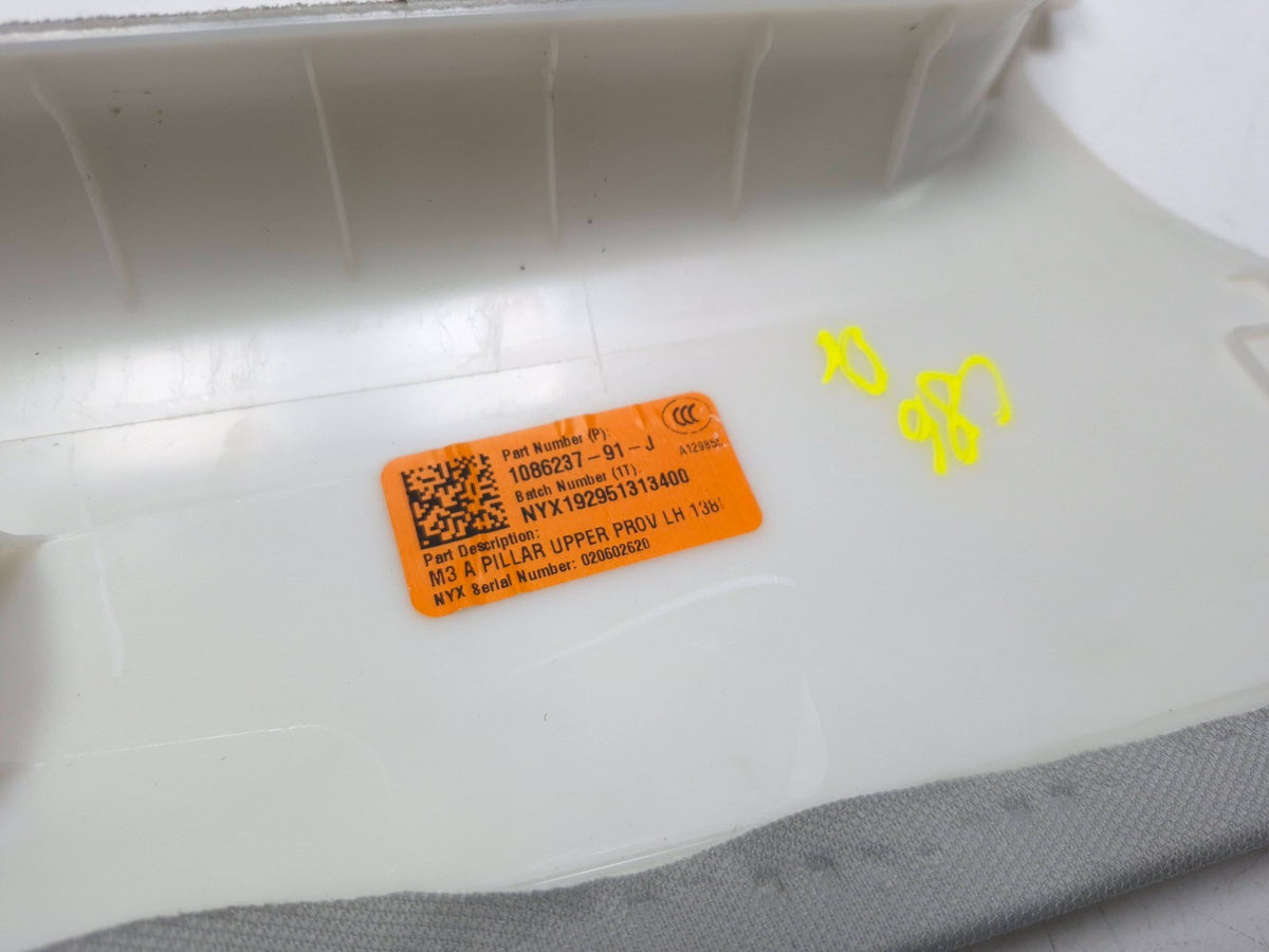 2020 Tesla Model 3 Front Windshield A Pillar Trim Panel Cover Left & Right OEM