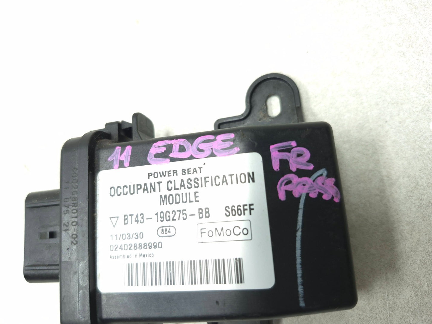 2011 Ford Edge Front Right Passenger Seat Occupant Modul  OEM