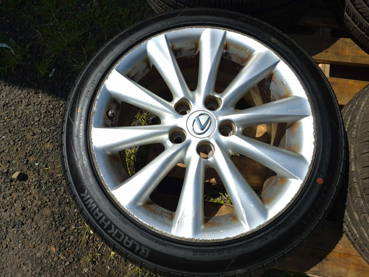 2009 Lexus IS250 Wheel Rim W/ Tire 225/45/r17 17x8j 9/32 4 Pcs OEM