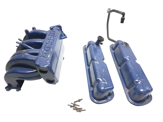 OEM 87-96 Ford Bronco 5.0l Intake Manifold & Valve Cover Set Of 3