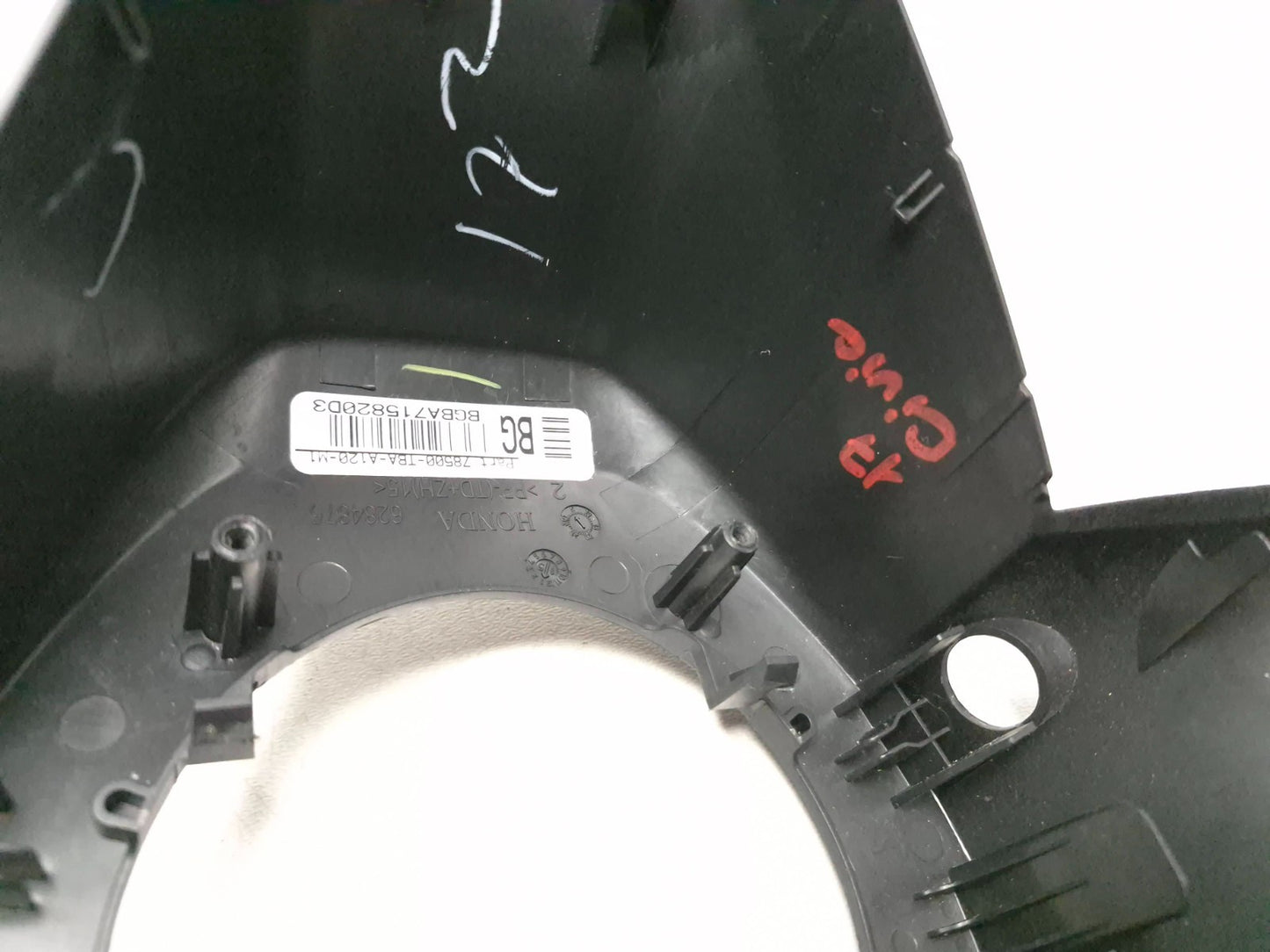 2017 Honda Civic Steering Wheel Back Cover Trim OEM