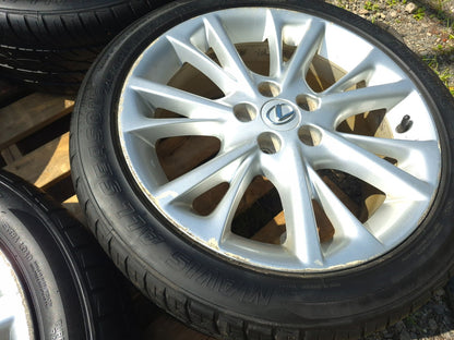 2010 Lexus Hs250h Wheel Rim W/ Tire 225/45/r18 18x7.5j Et39 7/32 4 Pcs OEM