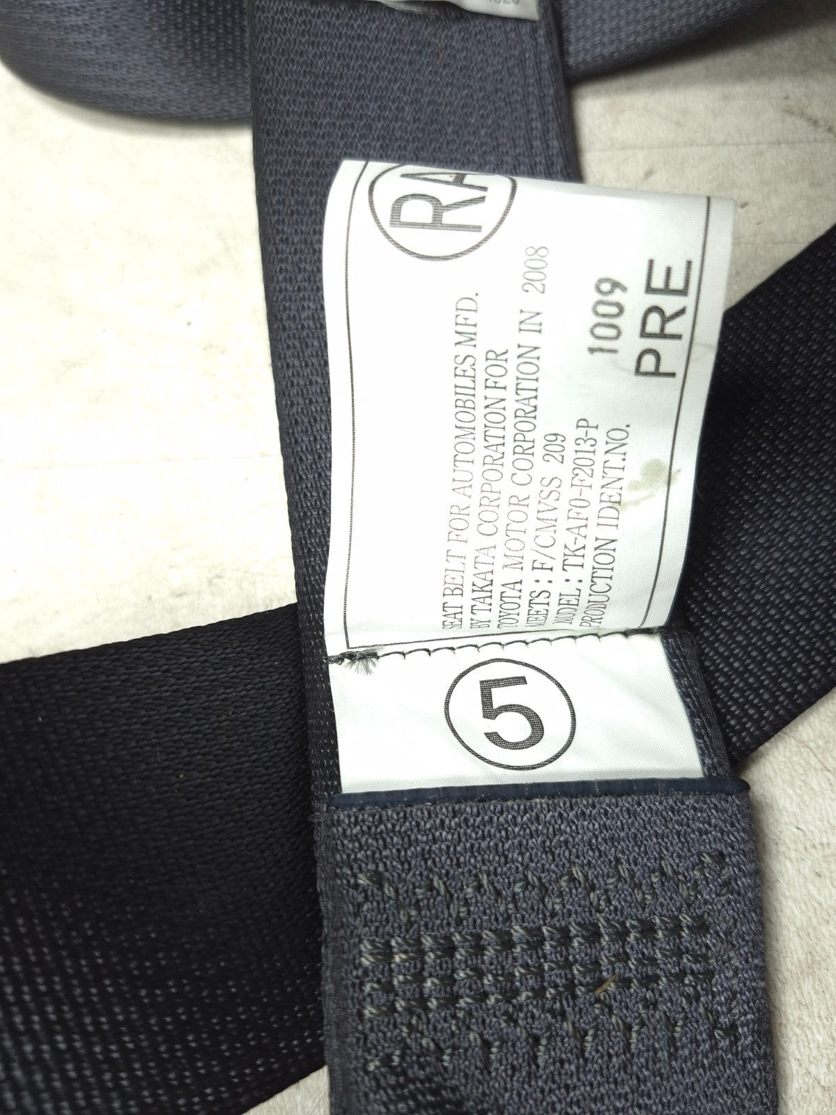 2009 Lexus IS250 Rear Seat Belt Retractor 3pcs OEM