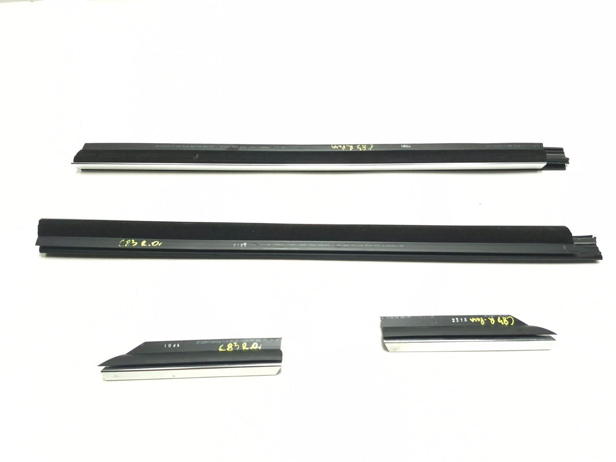 2011 BMW 750li Rear Door Inner Window Molding Left & Right 4 Pcs OEM