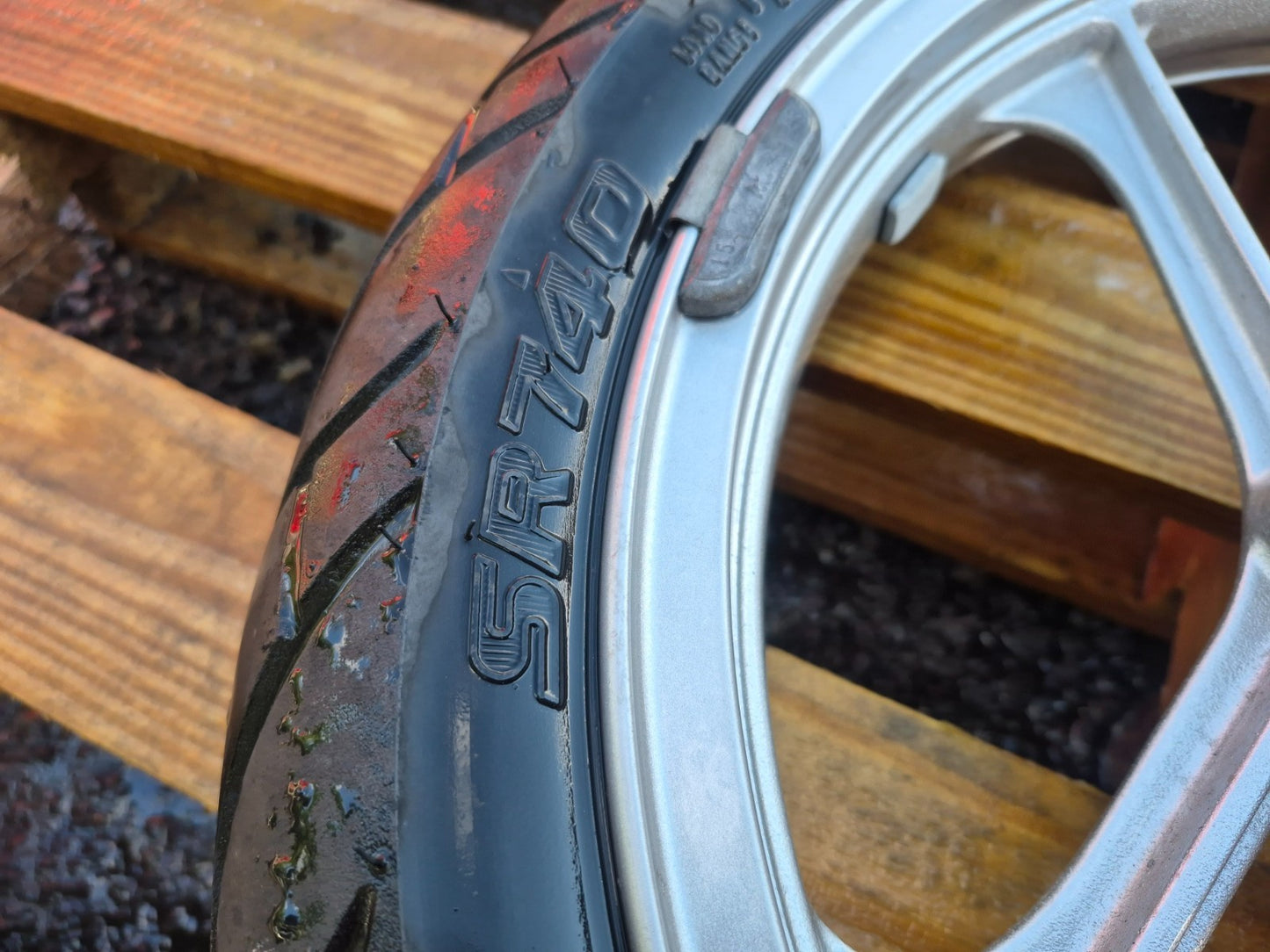 2007 Kawasaki Ninja 250 Ex250 Wheel Rim W/tire Front & Rear Pair OEM
