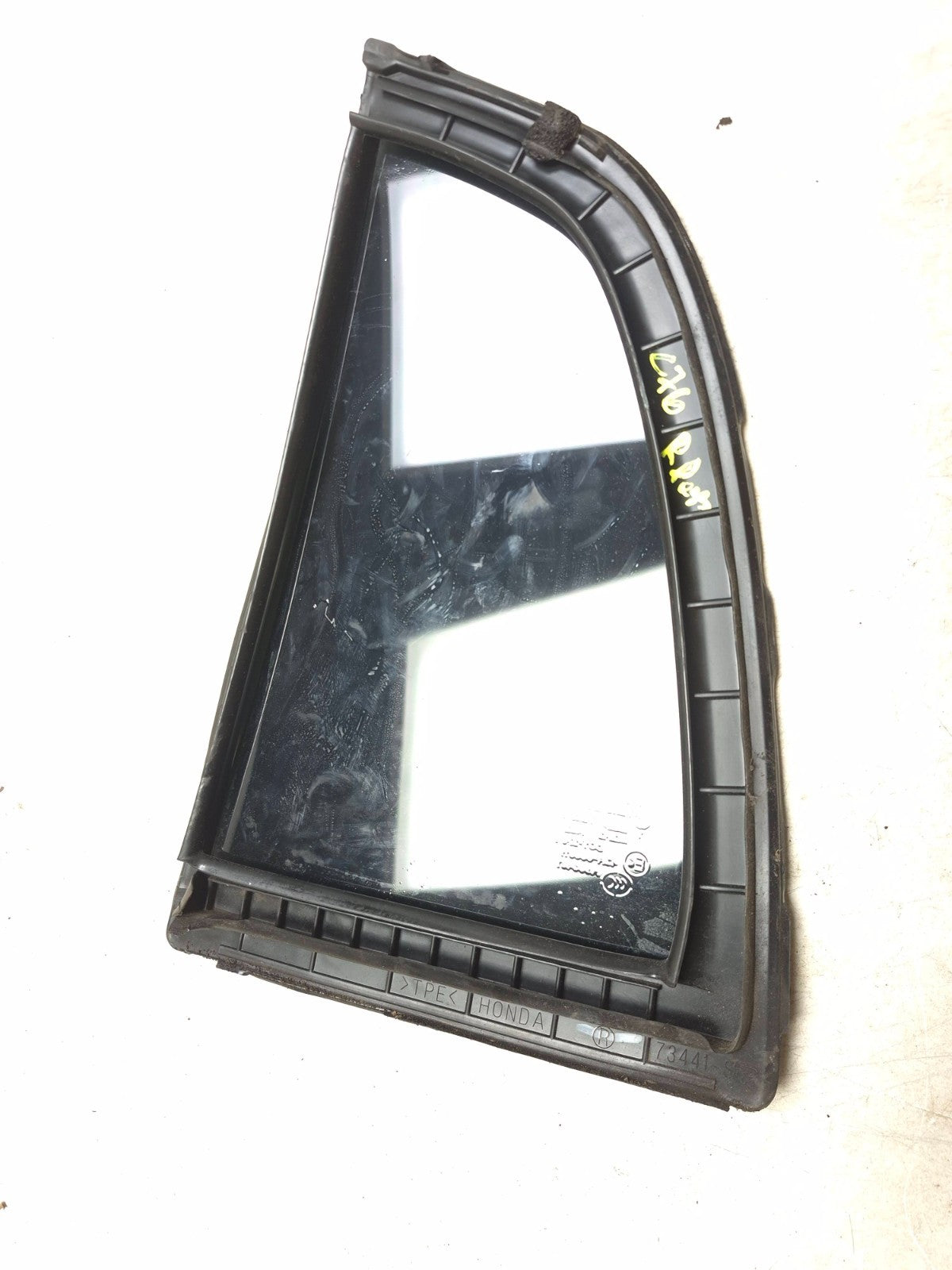 2008 Acura Tl  Rear Door Vent Quarter Window Glass Passenger Side Right OEM