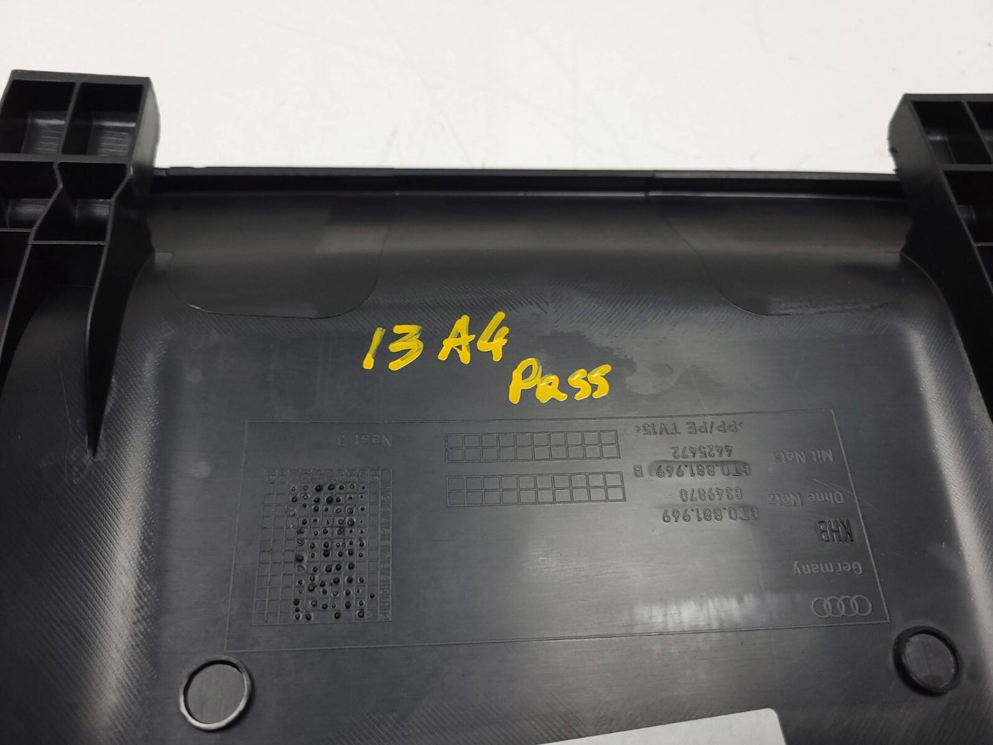 2011-2015 Audi A4 Front Seat Trim Cover Panel Passenger Side Right OEM