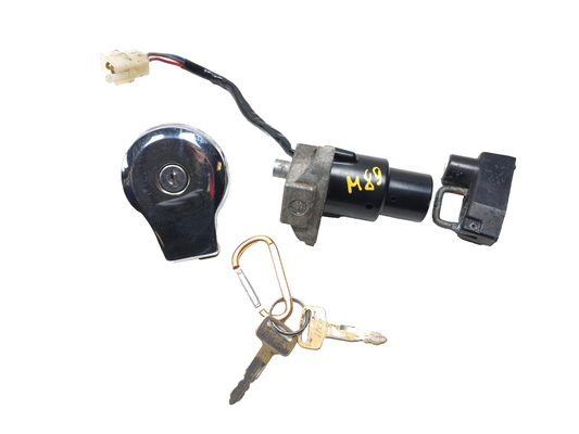 1996 Yamaha Virago Xv750 Lockset Complete Ignition Switch & Seat Lock Set OEM