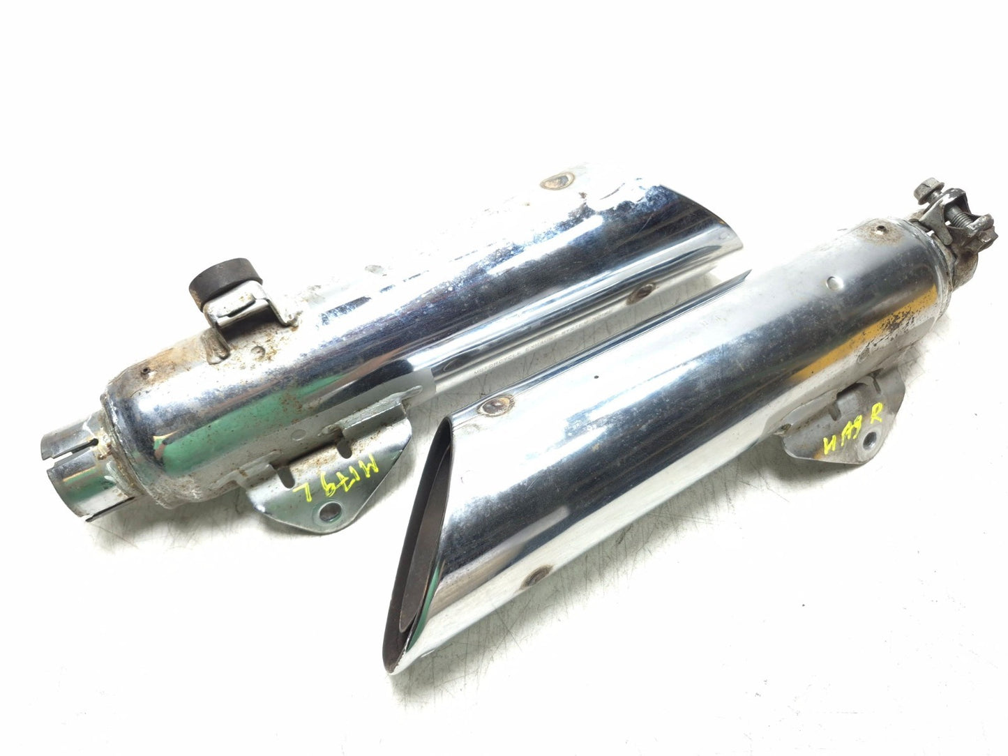 1985 Honda Shadow Vt500c Exhaust Muffler Left & Right Pair OEM