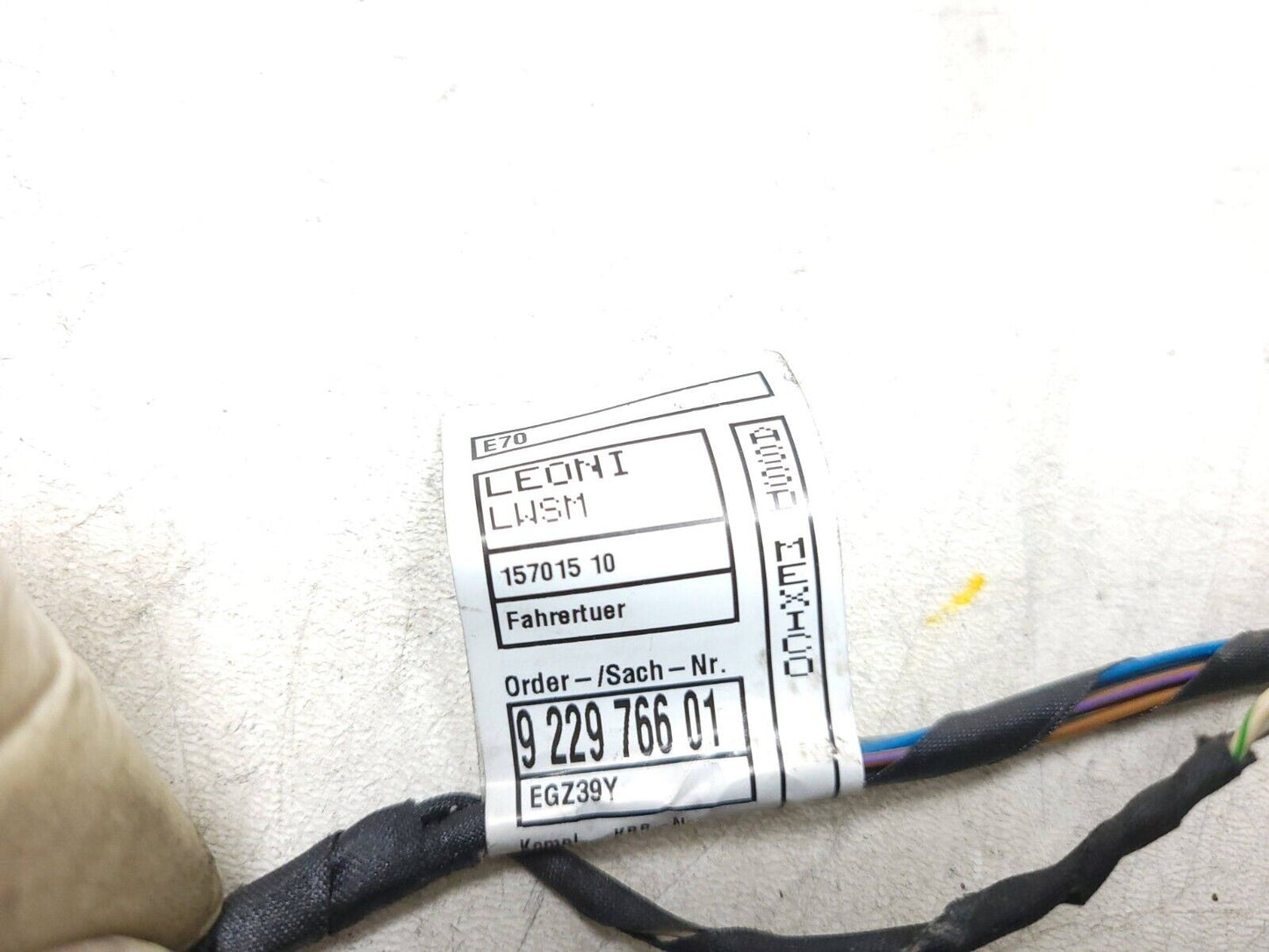 2007 - 2013 BMW X5 E70 Door Wire Harness Front Driver Side Left OEM