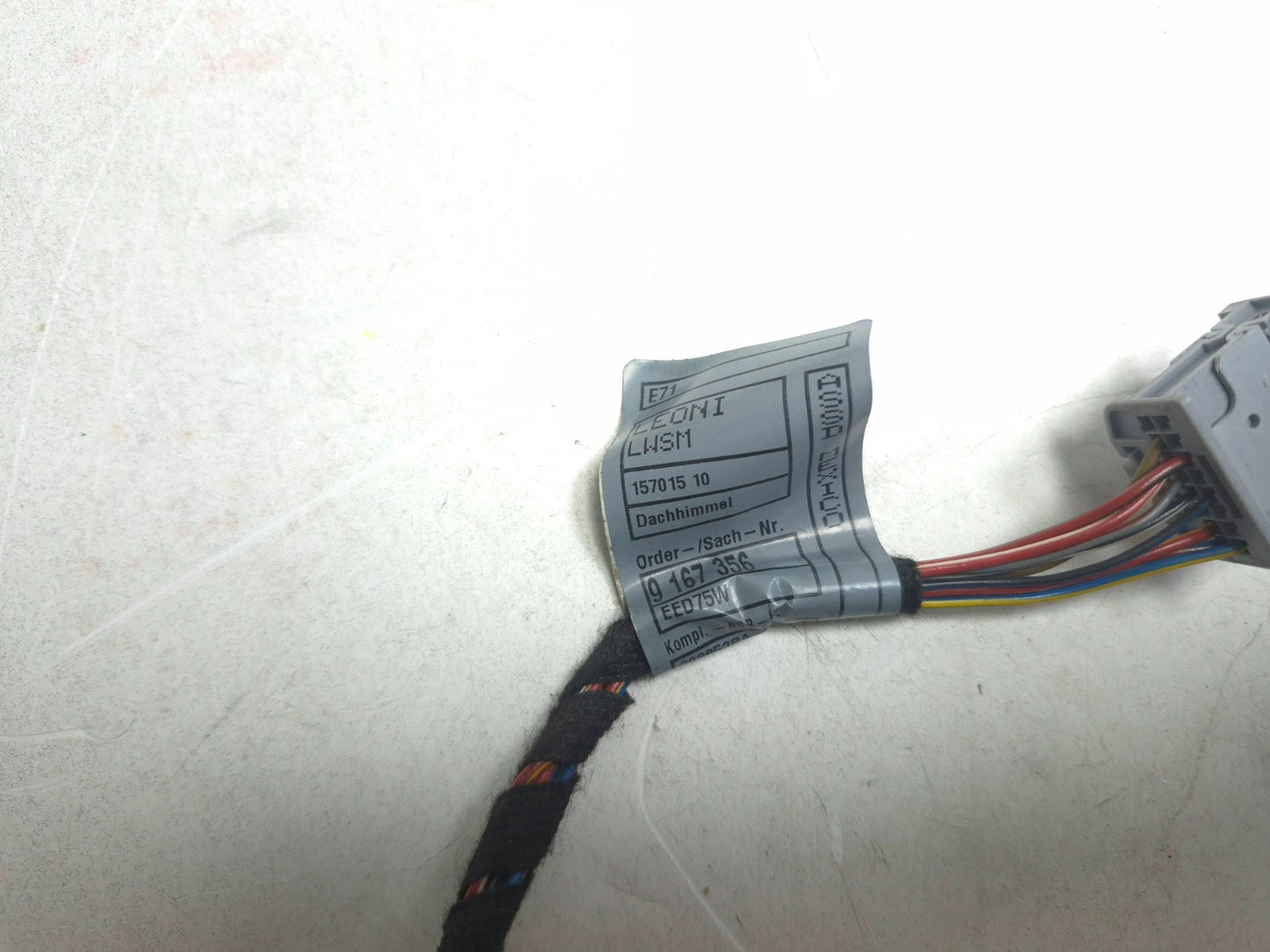 2008 BMW X6 E71 Overhead Roof Wire Harness OEM