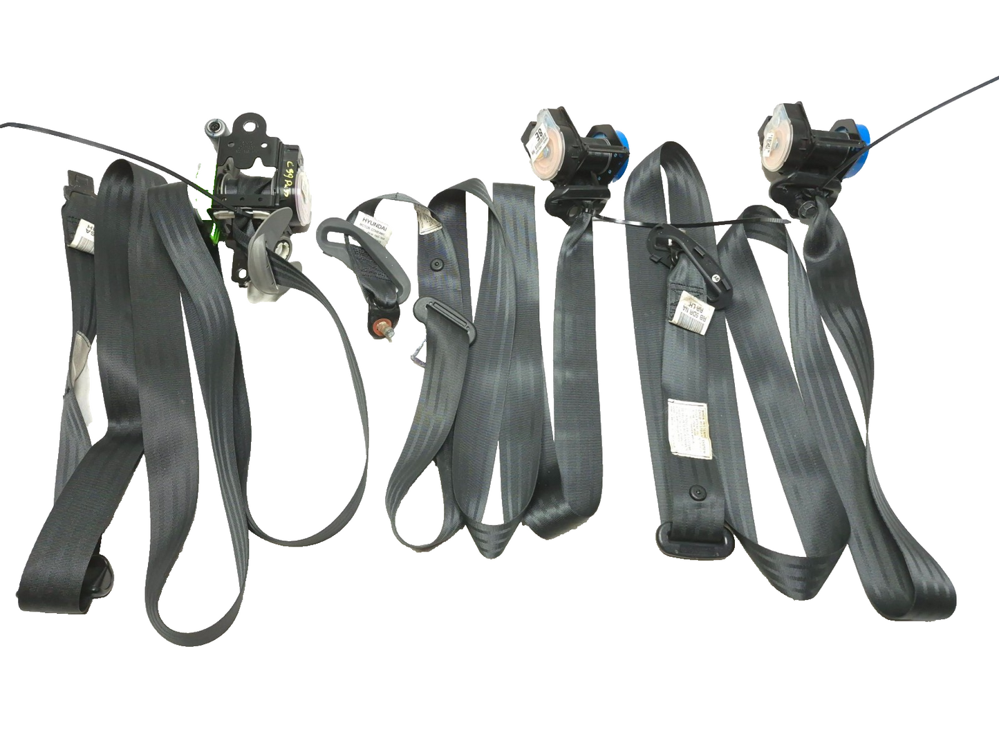 2014 Hyundai Accent Seat Belt Retractor Front And Rear 3pcs OEM