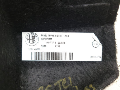 2017-2023 Alfa Romeo Stelvio Trunk Insulator Carpet Rear Passenger Side Rh OEM