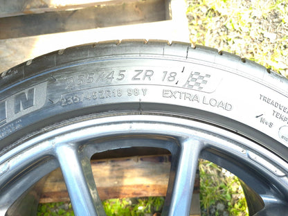 2019 Tesla Model 3 Wheel Rim W/tire Michelin 235/45/r18 18x8.5j 5.8/32 4 Pcs OEM