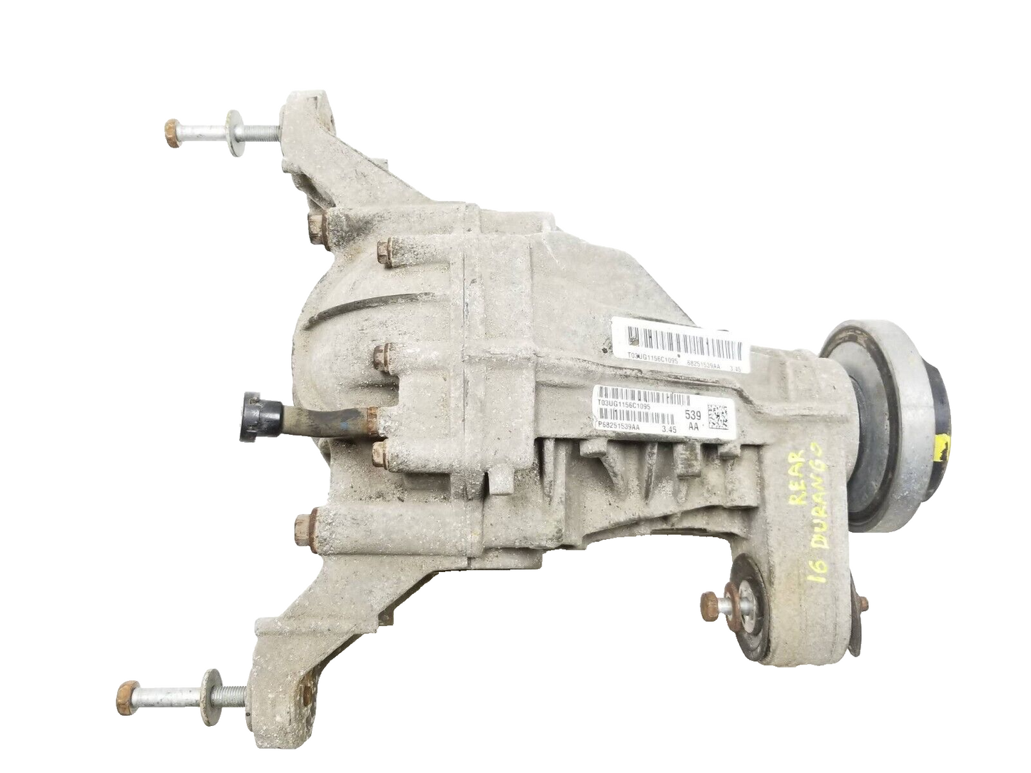 16 - 22 Dodge Durango Rear Differential Axle Carrier 3.6l Ratio: 3.45 OEM