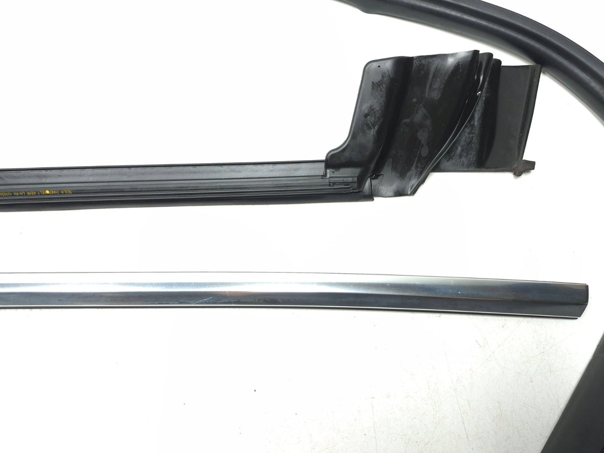 2020 Tesla Model 3 Rear Door Seal & Belt Molding Passenger Side 3 Pcs OEM