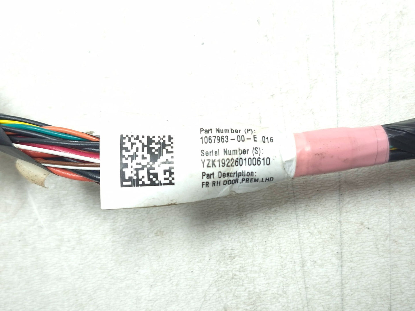 2019 Tesla Model 3 Front Right Passenger Door Harness Wiring  OEM