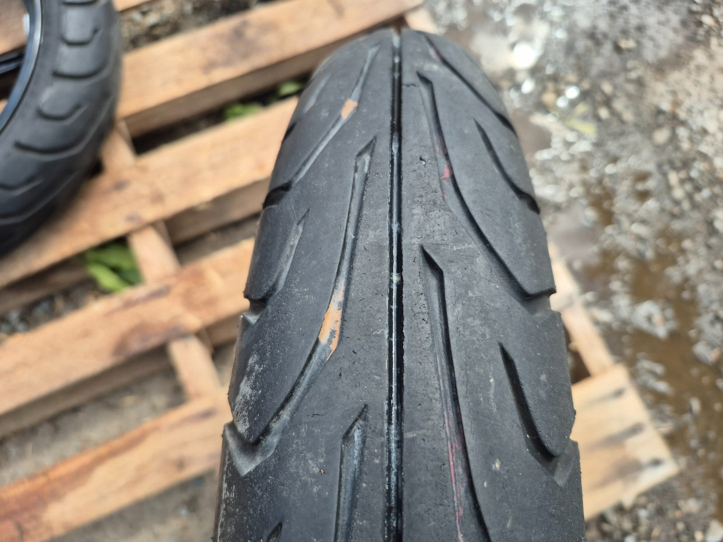 2008 Kawasaki Ninja 250r Ex250 Wheel Rim & Tire Front & Rear *straight* OEM