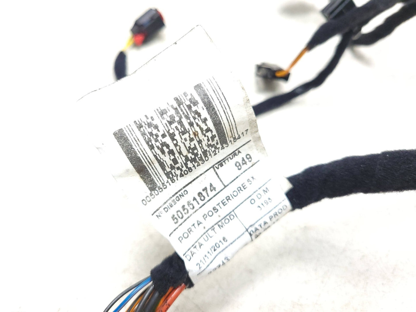 2018 Alfa Romeo Stelvio Interior Door Wiring Harness Rear Driver Side Left OEM