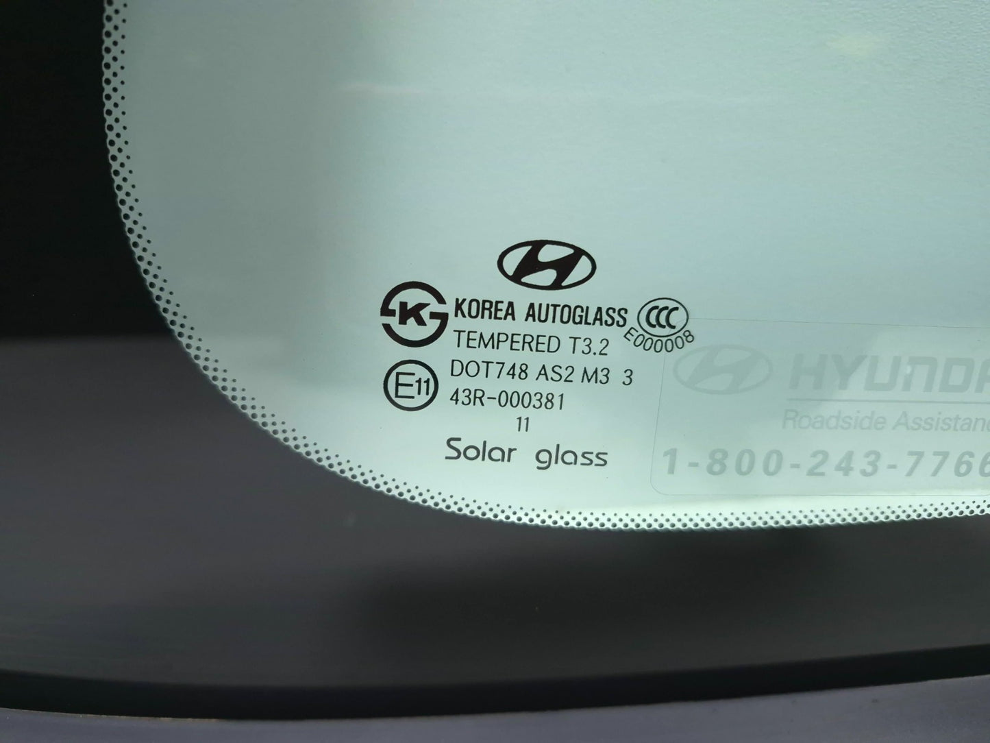 2013 Hyundai Genesis Coupe Rear Quarter Vent Glass Driver Side Left OEM