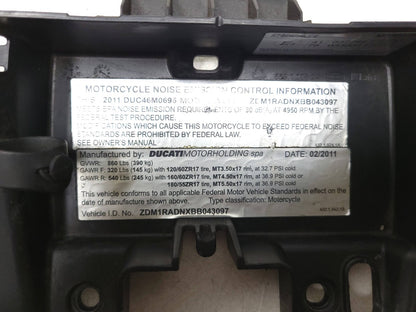 2008 - 2014 Ducati Monster 696 Tool Kit Cover OEM