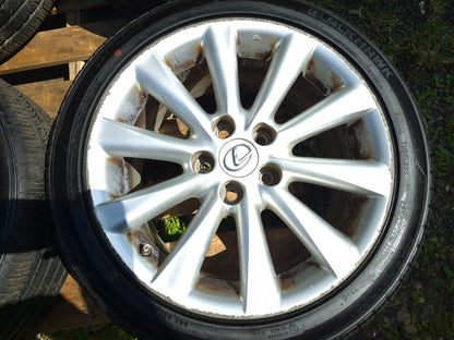 2009 Lexus IS250 Wheel Rim W/ Tire 225/45/r17 17x8j 9/32 4 Pcs OEM