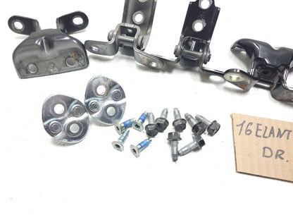 2016 Hyundai Elantra Door Hinge Front & Rear Left Driver Side Set OEM