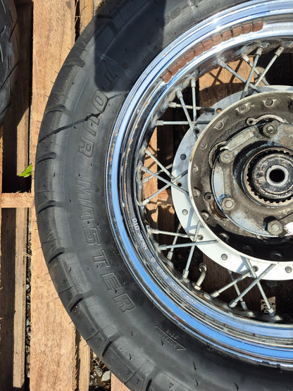 1999 Yamaha V Star Xvs650 Classic Wheel Rim & Tire Front & Rear *straight* OEM