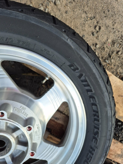 2001 Kawasaki Vulcan 1500 Vn1500 Wheel Rim & Tire Front & Rear *straight* OEM