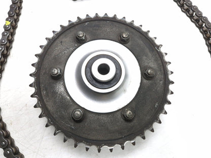2004 Kawasaki Vulcan 800 Vn800 Rear Wheel Hub & Sprocket W/ Drive Chain OEM